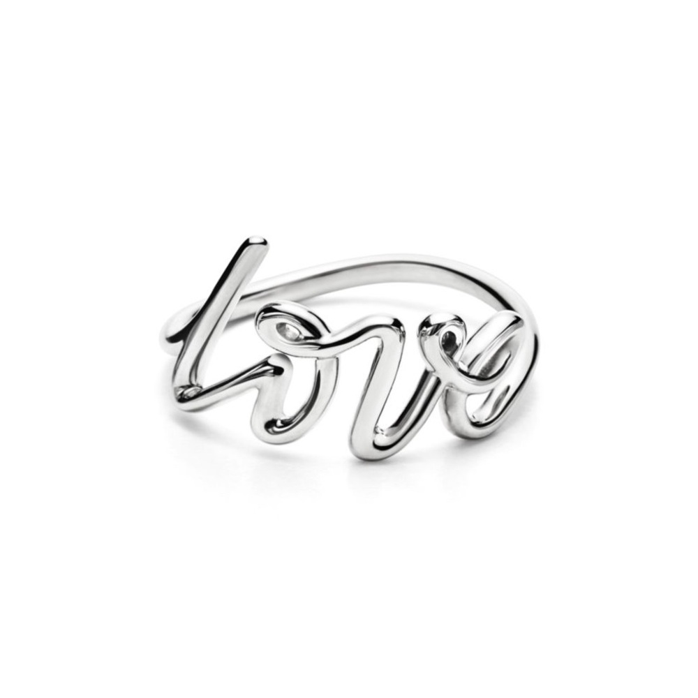 Tiffany & Co Sterling Silver Paloma’s Graffiti Love Ring | Size 7